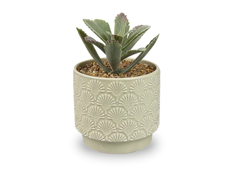 Wholesale Artificial Plant in Dolomite Textured Pot Wholesale Artificial Plant in Dolomite Textured Pot