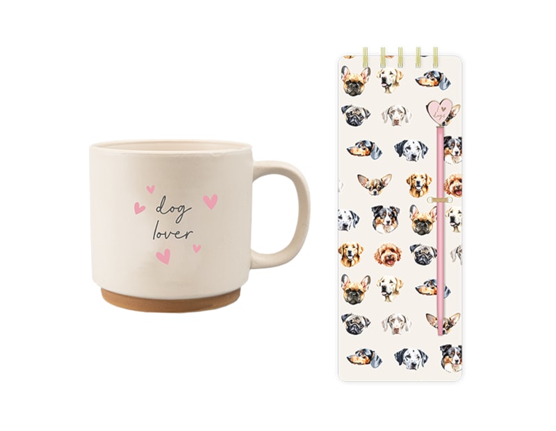 Wholesale Dog Mug and Notebook Set