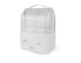 Wholesale White Cosmetic Storage Case with Handle & Drawers Wholesale White Cosmetic Storage Case with Handle & Drawers