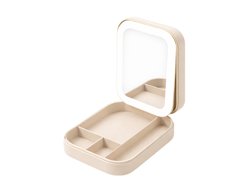 Wholesale Mini Travel Case with LED Mirror Bulk Buy Mini Travel Case with LED Mirror