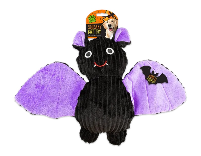 Wholesale Halloween Squeaky Crinkley Bat Toy