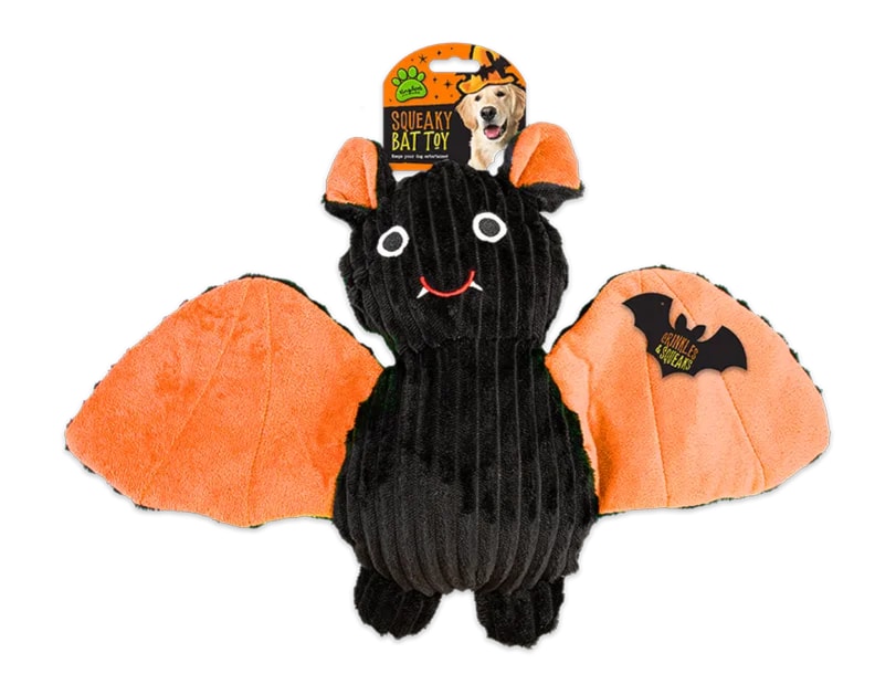 Wholesale Halloween Squeaky Crinkley Bat Toy