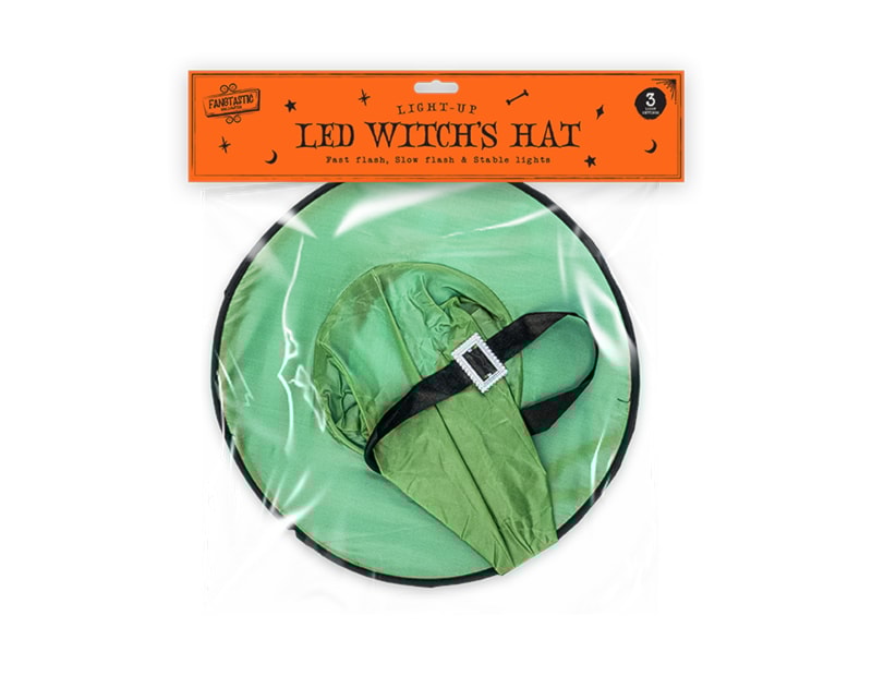 Wholesale Halloween LED Witch Hats 1pk