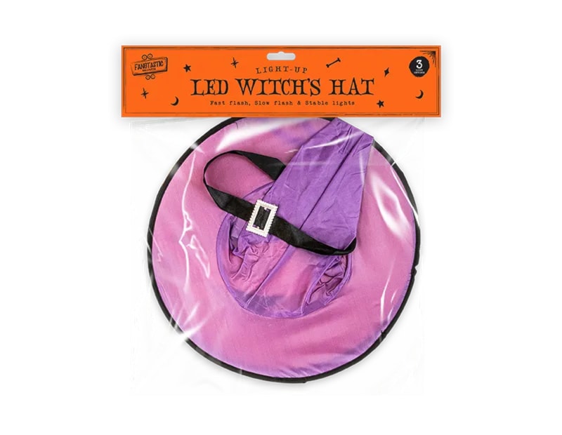 Wholesale Halloween LED Witch Hats 1pk Wholesale Halloween LED Witch Hats 1pk