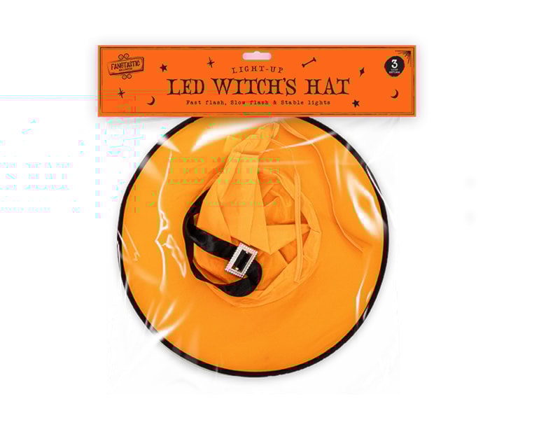 Wholesale Halloween LED Witch Hats 1pk