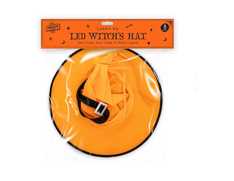 Wholesale Halloween LED Witch Hats 1pk
