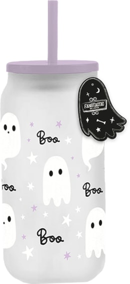 Wholesale Ghost Glass Mason Jar With Straw Wholesale Ghost Glass Mason Jar With Straw