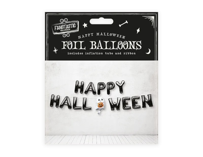 Wholesale Happy Halloween Slogan Foil Balloons