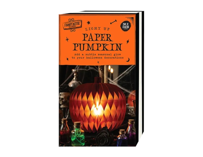 Wholesale Halloween Light Up Paper Pumpkin CDU