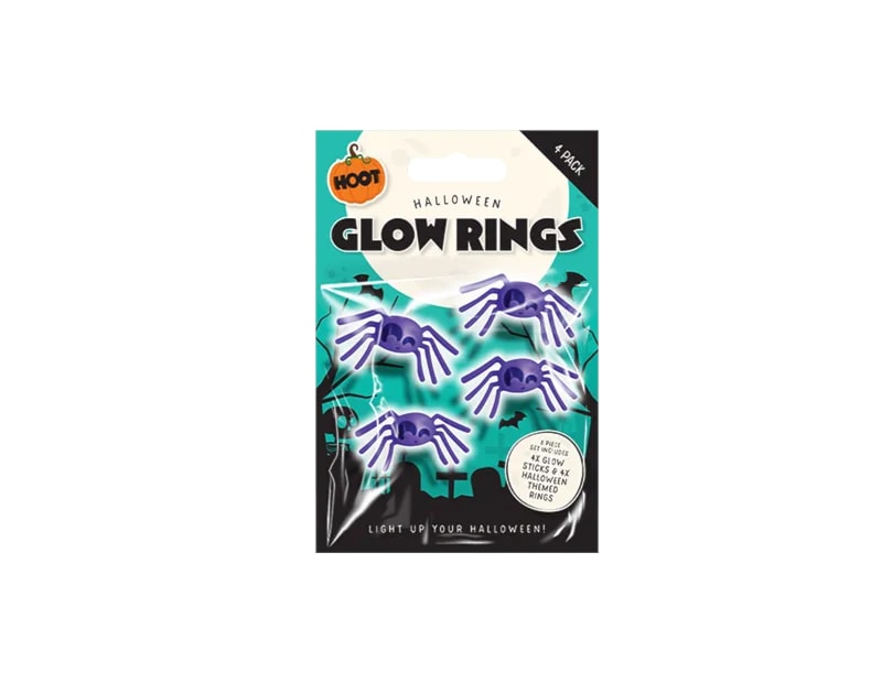 Wholesale Halloween Glow Rings 4pk CDU Wholesale Halloween Glow Rings 4pk CDU