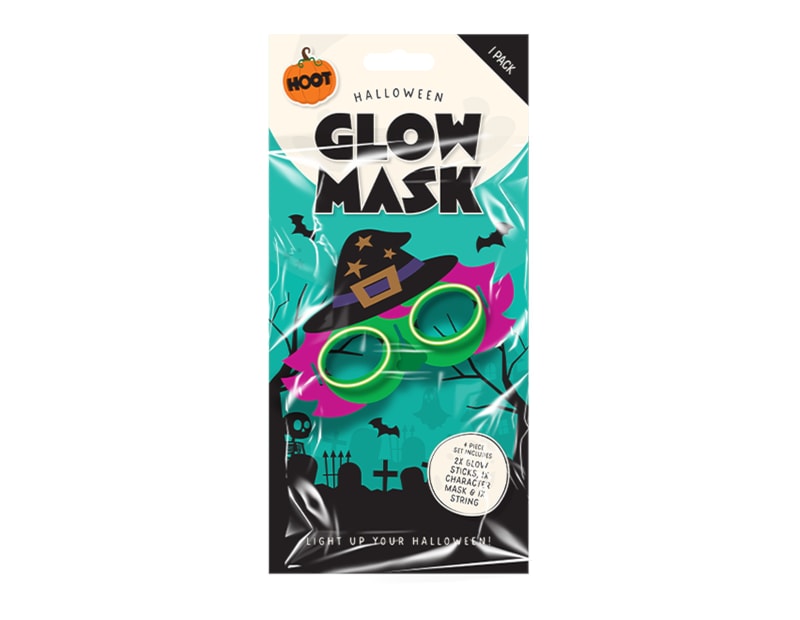 Wholesale Halloween Glow Mask CDU Wholesale Halloween Witch Glow Mask CDU