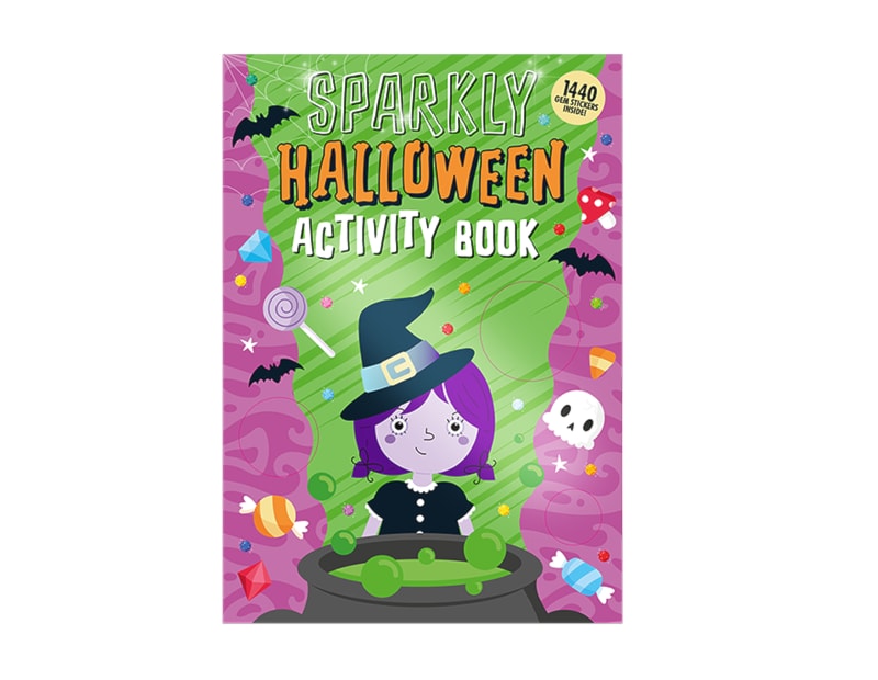 Halloween Childrens Gem Sticker and Colouring Book CDU