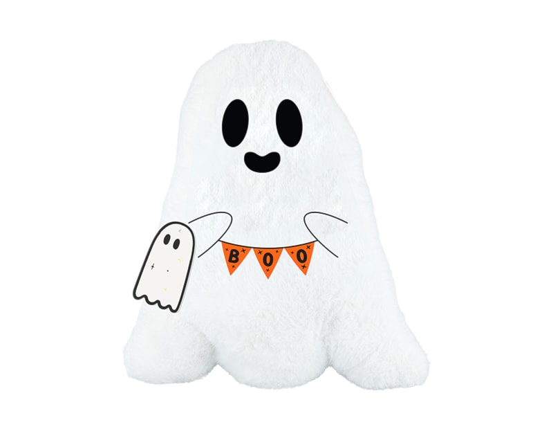 Halloween Ghost Cushion With Embroidered Detail 43cm Halloween Ghost Cushion With Embroidered Detail 43cm