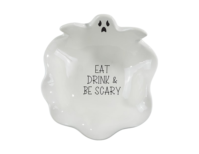 Halloween Slogan Ghost Bowl