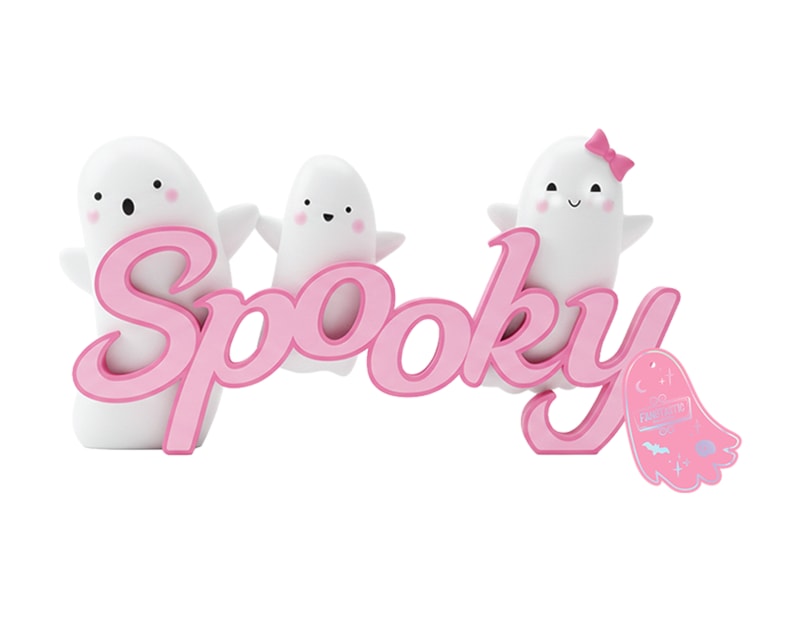 Halloween Pink Ghost Slogan Decoration Halloween Pink Ghost Slogan Decoration