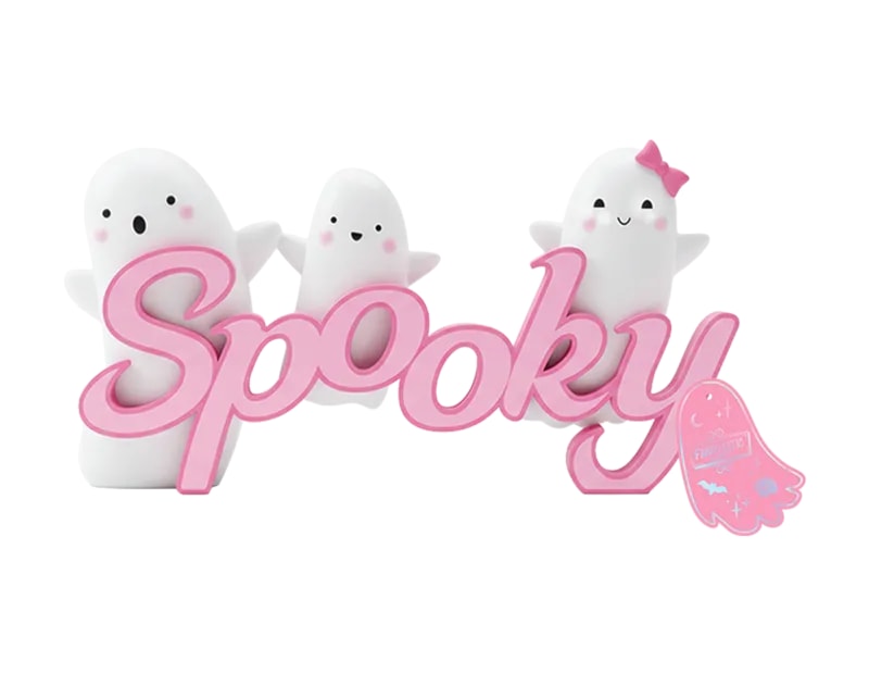 Wholesale Halloween Pink Ghost Slogan Decoration