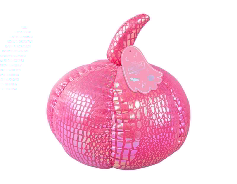 Halloween Iridescent Pumpkin Cushion 15cm