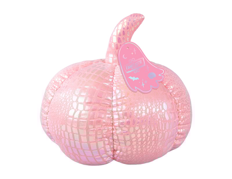 Halloween Iridescent Pumpkin Cushion 15cm
