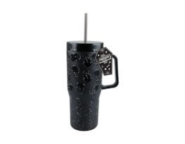 Wholesale Halloween Skull Embossed Cup With Straw 800ml