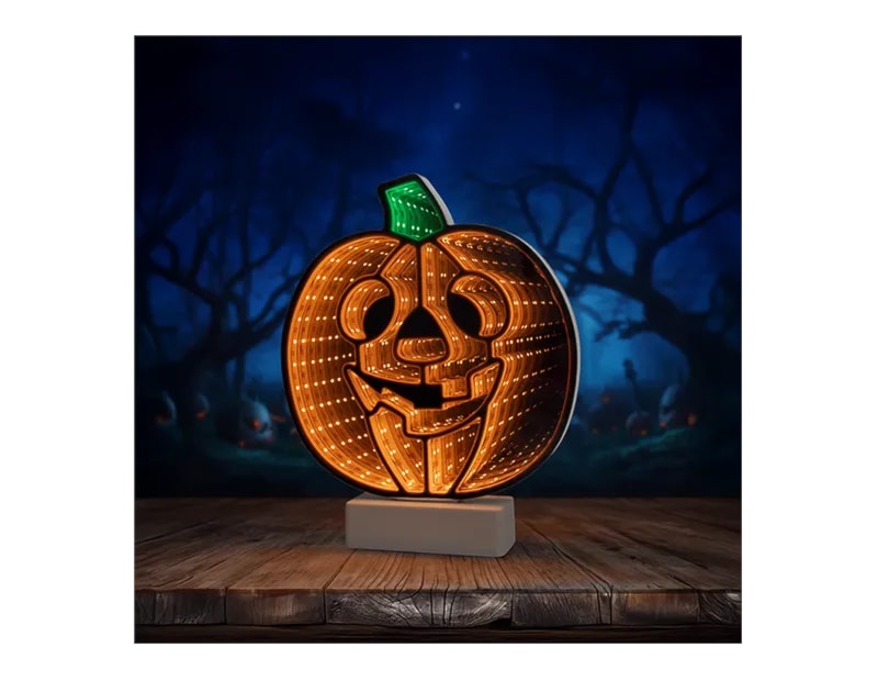 Wholesale LED Battery Operated Infinity Light Pumpkin 25cm x 21cm