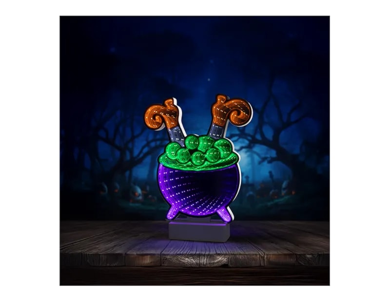 Wholesale LED Battery Operated Infinity Light Witch 25cm x 21cm Wholesale LED Battery Operated Infinity Light Witch 25cm x 21cm