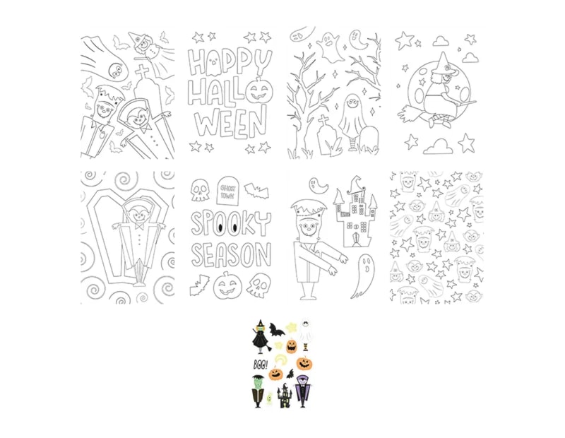 Wholesale Halloween colouring set