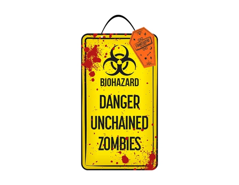 Wholesale Halloween warning plaque