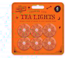 Wholesale Cobweb LED Tea Lights 6pk Wholesale Cobweb LED Tea Lights 6pk