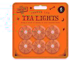 Wholesale Cobweb LED Tea Lights 6pk Wholesale Cobweb LED Tea Lights 6pk
