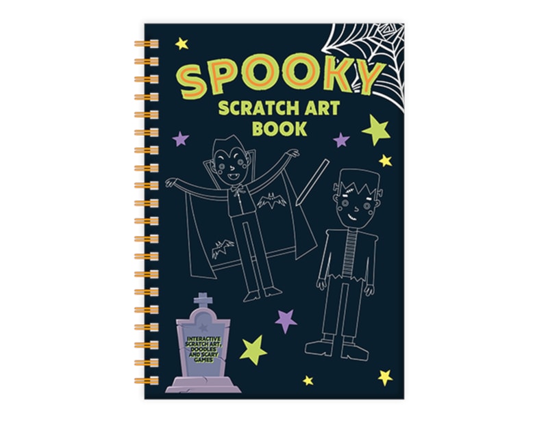 Wholesale Spooky Halloween Scratch Art Book CDU Wholesale Spooky Halloween Scratch Art Book CDU