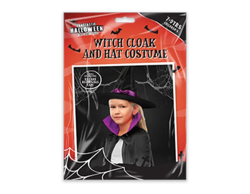 Wholesale Children's Witch Cloak & Hat Costume Wholesale Children's Witch Cloak & Hat Costume