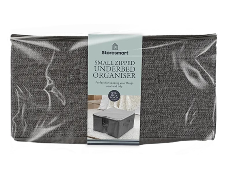 Wholesale Zipped Small Fabric Underbed Storage Organiser 19X30X26CM CDU Wholesale Zipped Small Fabric Underbed Storage Organiser 19X30X26CM CDU