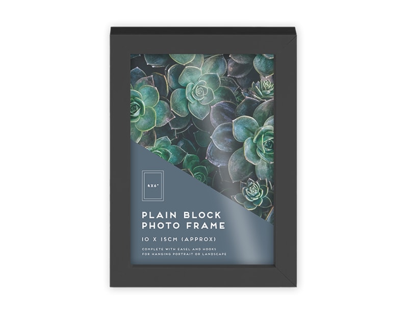 Wholesale Black Block Photo Frame 4 X 6" 1pk CDU Wholesale Black Block Photo Frame 4 X 6" 1pk CDU
