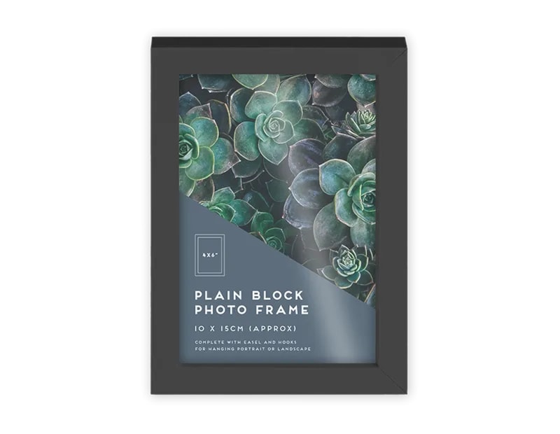 Wholesale Black Block Photo Frame 4 X 6" 1pk CDU