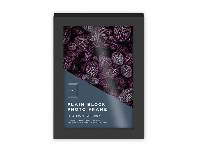 Wholesale Black Block Photo Frame 5 X 7" 1pk CDU