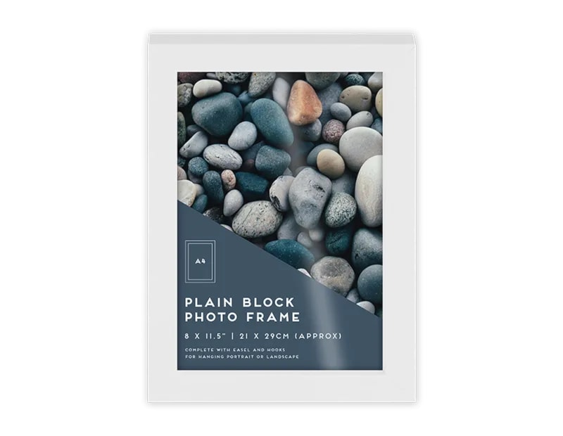Wholesale White Block Photo Frame A4 1pk CDU