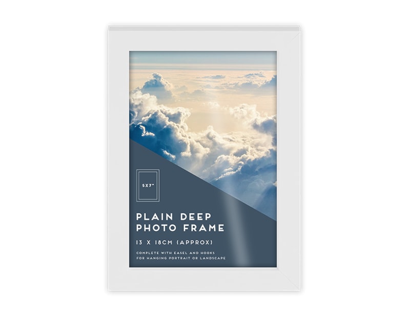 Wholesale White Photo Frame 5 x 7" 1pk CDU