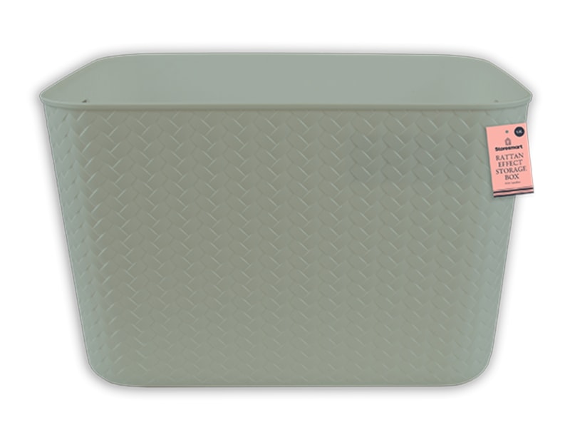 Wholesale Rattan Effect Storage Box with Handles 5.8L Wholesale Rattan Effect Storage Box with Handles 5.8L