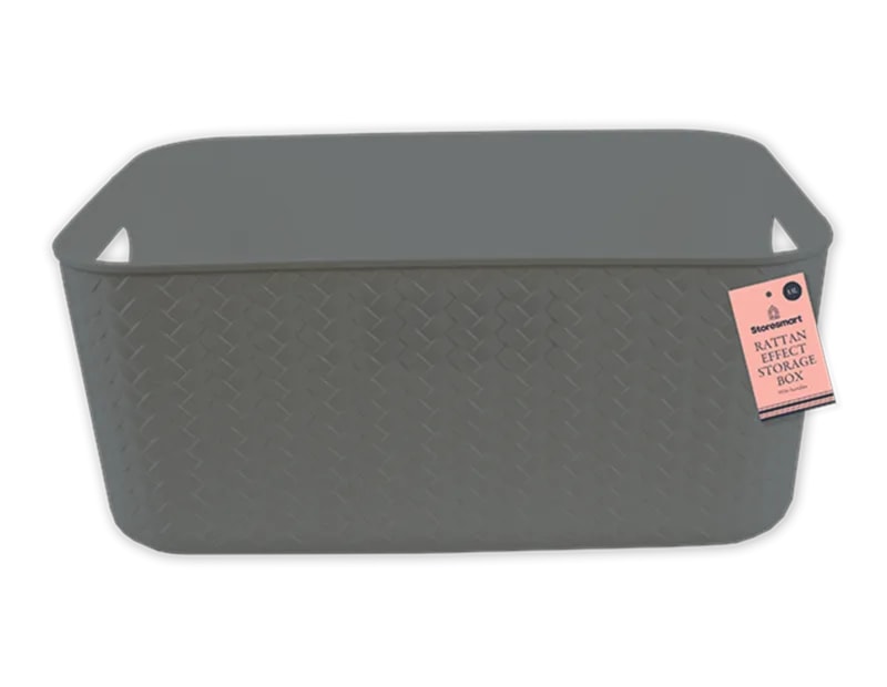 Wholesale Rattan Effect Storage Box with Handles 13L Wholesale Rattan Effect Storage Box with Handles 13L