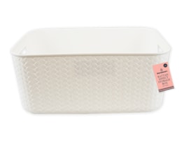 Wholesale Rattan Effect Storage Box with Handles 13L Wholesale Rattan Effect Storage Box with Handles 13L