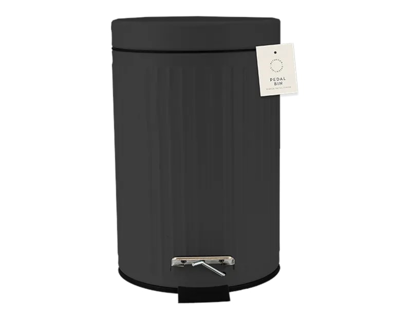 Wholesale 3L Ribbed Metal Pedal Bin Wholesale 3L Ribbed Metal Pedal Bin
