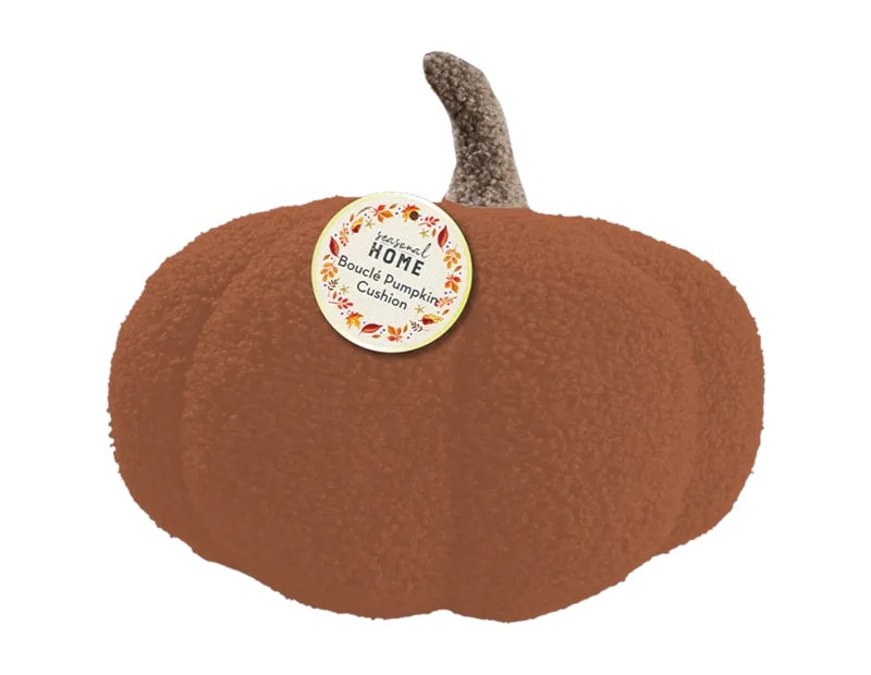 Wholesale Autumnal Boucle Pumpkin Cushion 28cm Wholesale Autumnal Boucle Pumpkin Cushion 28cm