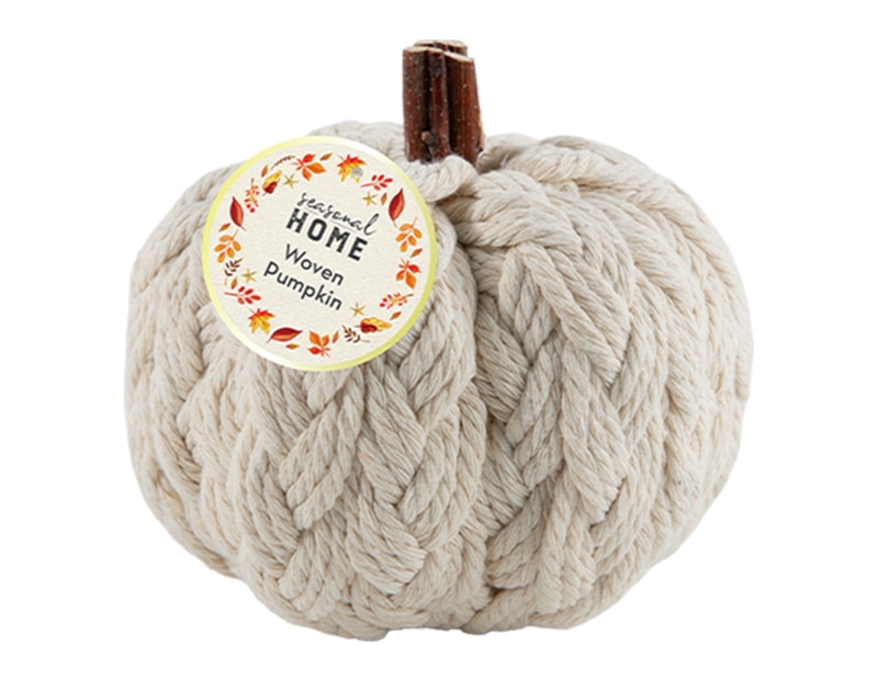 Wholesale Autumnal Woven Pumpkin 11cm