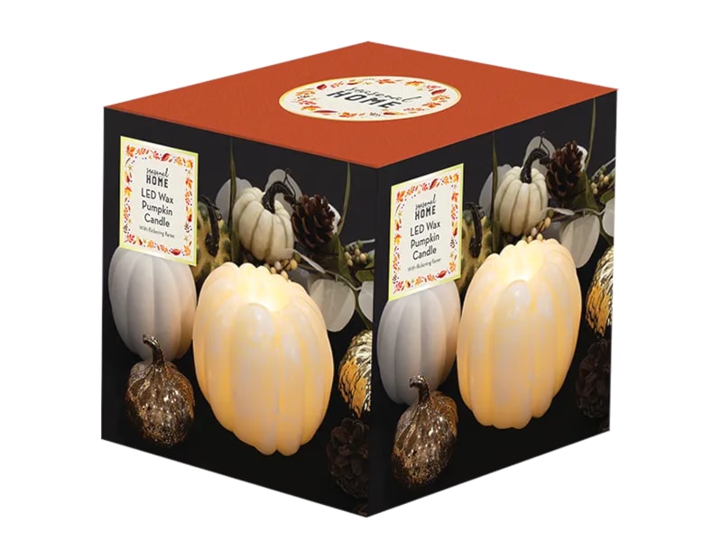 Wholesale Autumnal LED Wax Pumpkin Candle Wholesale Autumnal LED Wax Pumpkin Candle