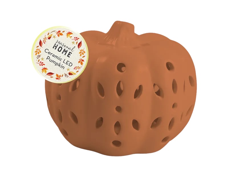 Wholesale Autumnal Medium Ceramic LED Pumpkin CDU Wholesale Autumnal Medium Ceramic LED Pumpkin CDU