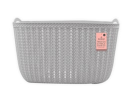 Wholesale Plastic Woven Effect Basket Large - 13.6L Wholesale Plastic Woven Effect Basket Large - 13.6L