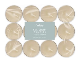 Wholesale Vanilla Tealight Candles 12pk