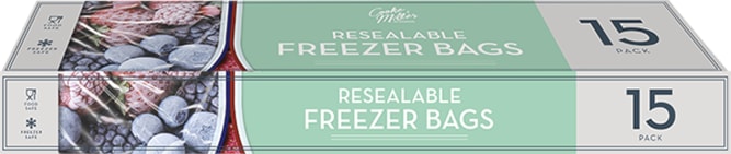 Wholesale Resealable Freezer Bags 15pk CDU Wholesale Resealable Freezer Bags 15pk CDU