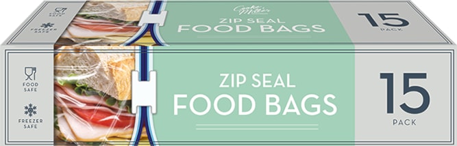 Wholesale Slide Zip Food Bags 15pk CDU Wholesale Slide Zip Food Bags 15pk CDU