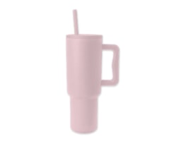 Wholesale Neutrals Double Walled Tumbler with Handle and Straw 1100ml